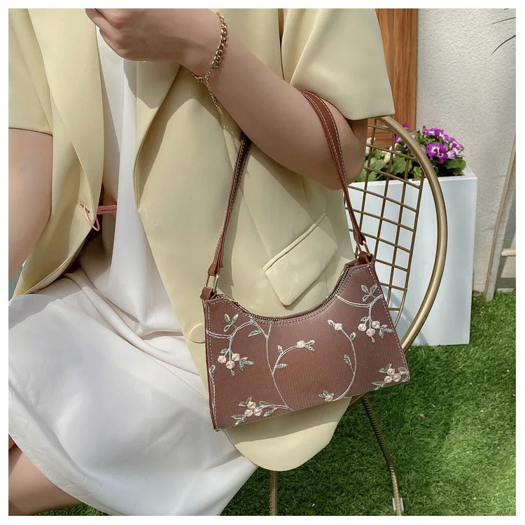 Summer Lace Flower Stitching Women's Shoulder Bag