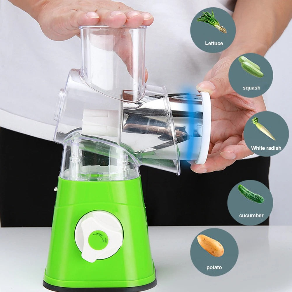 Tabletop Drum Grater | Manual Vegetable Cutter Slicer & Grater