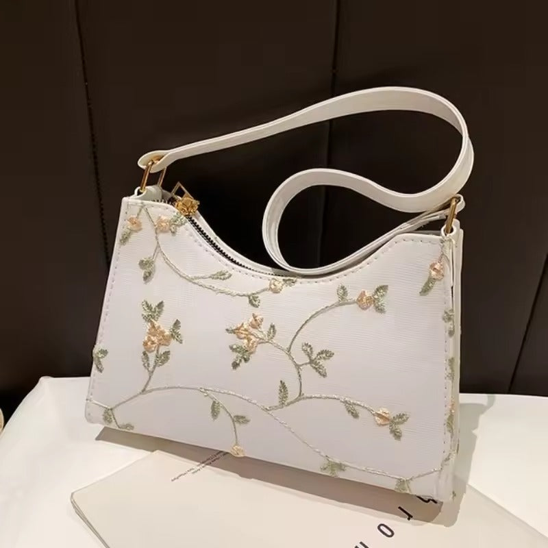 Summer Lace Flower Stitching Women's Shoulder Bag