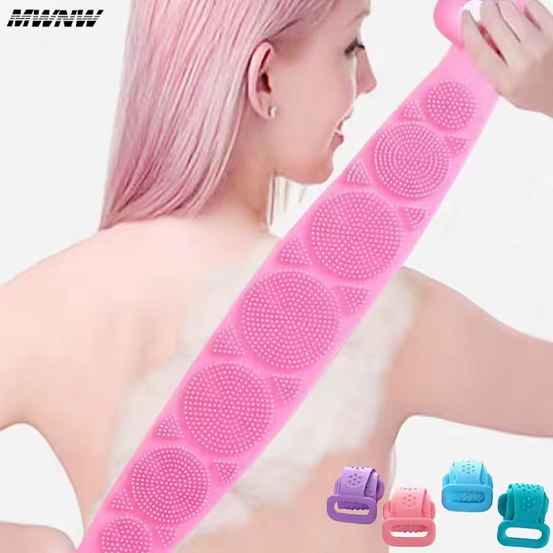 Silicone Body Scrubber Belt – Extended Shower Brush for Back & Body (1PC)