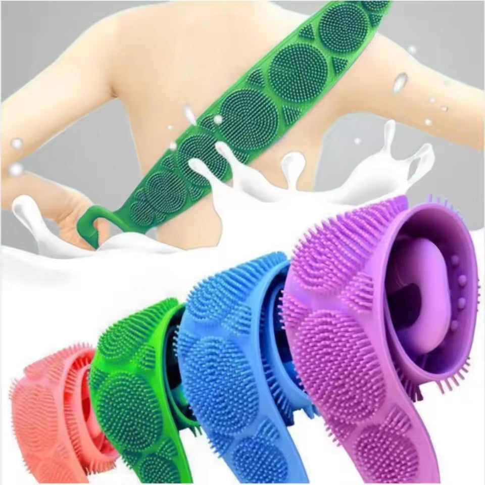 Silicone Body Scrubber Belt – Extended Shower Brush for Back & Body (1PC)