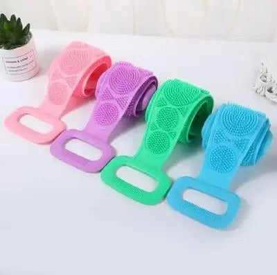 Silicone Body Scrubber Belt – Extended Shower Brush for Back & Body (1PC)