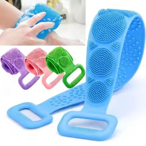 Silicone Body Scrubber Belt – Extended Shower Brush for Back & Body (1PC)