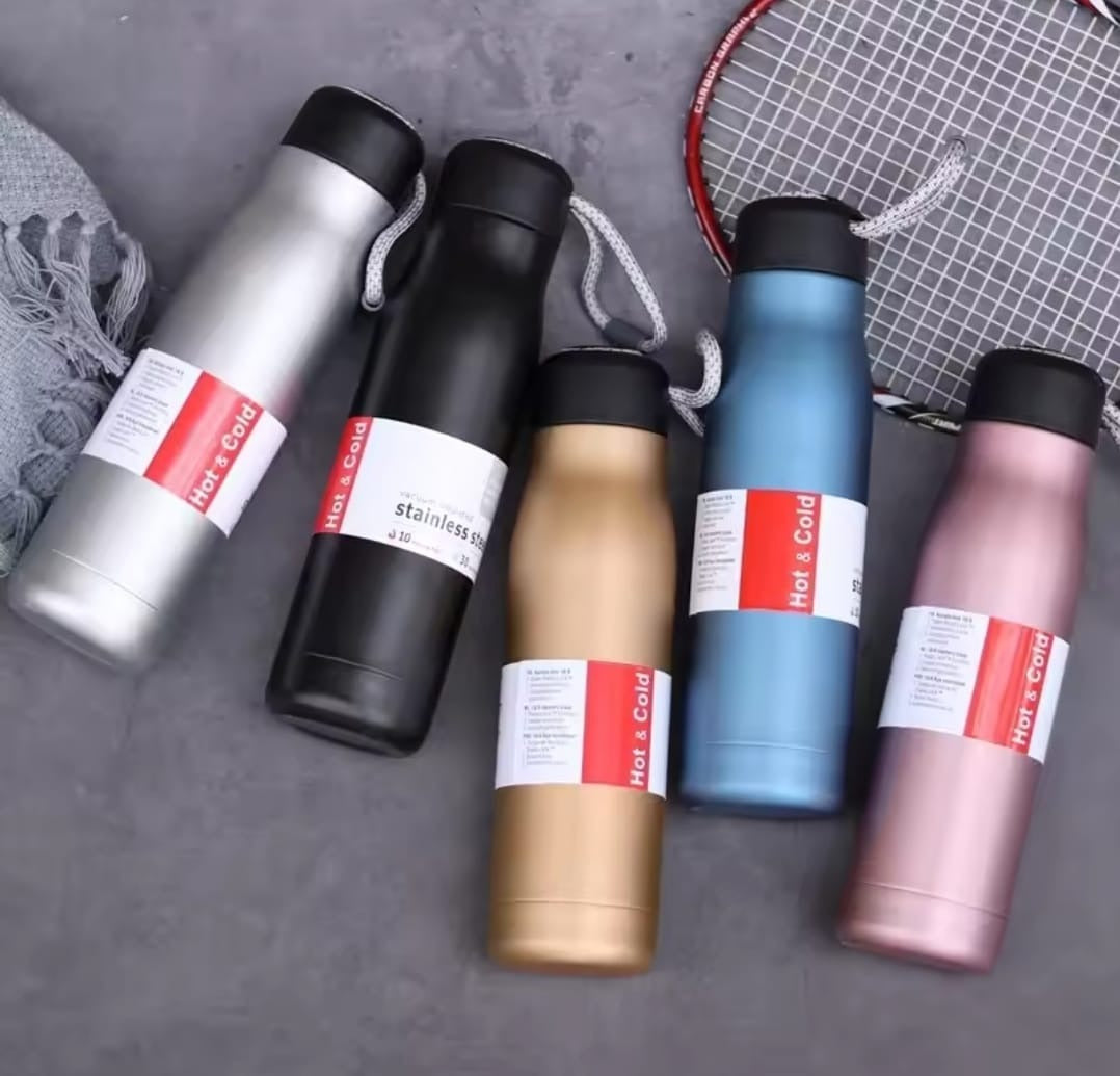 Stainless Steel Insulated Vacuum Water Bottle – 550ml Cola Shape (Random Color)