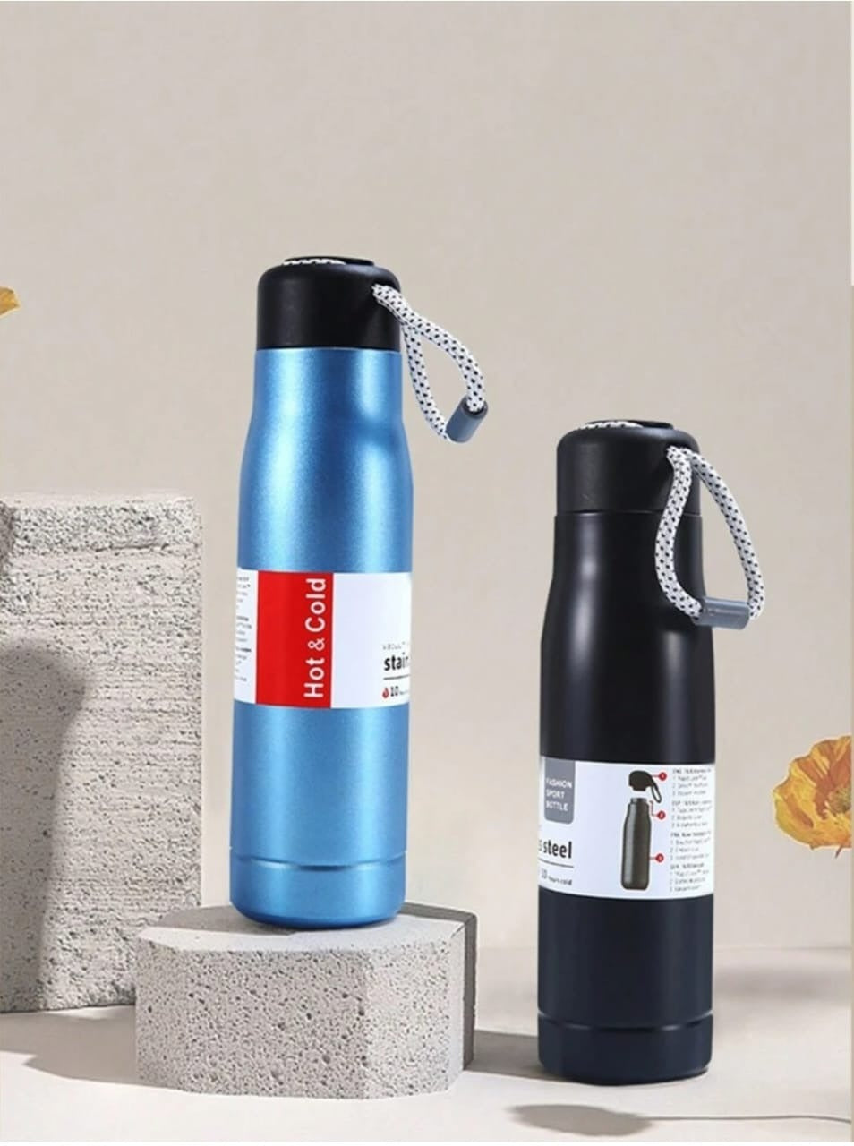 Stainless Steel Insulated Vacuum Water Bottle – 550ml Cola Shape (Random Color)