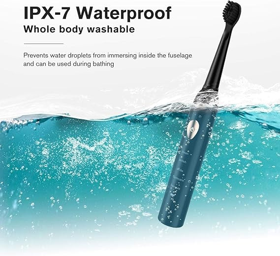 Smart Electric Toothbrush – For Adults & Kids | 5 Cleaning Modes, USB Rechargeable, Built-In Timer