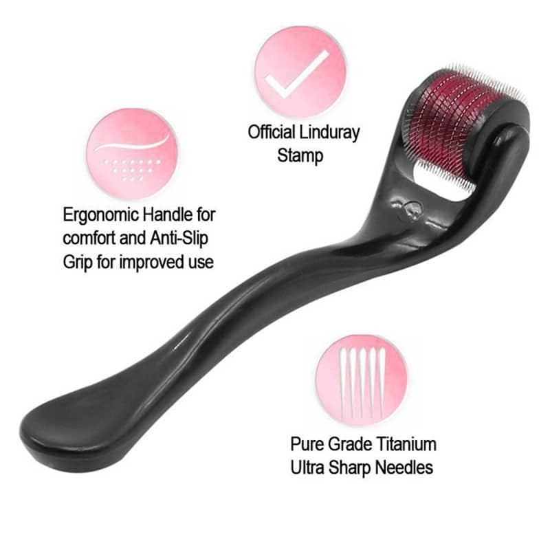 540 Titanium Derma Roller – Hair Growth, Beard & Facial Skin Care Naturally