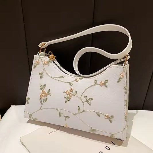 Summer Lace Flower Stitching Women's Shoulder Bag