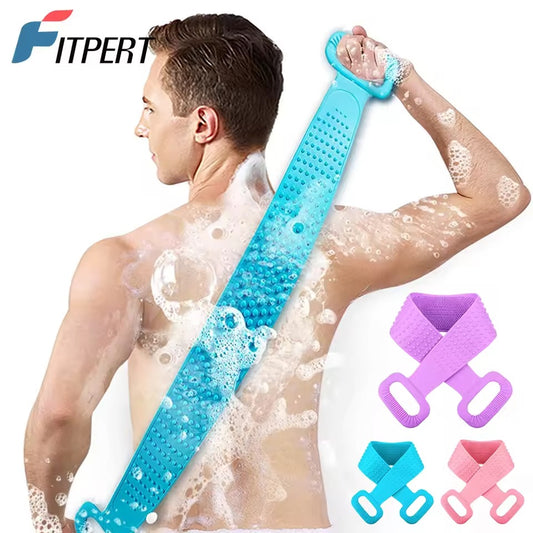 Silicone Body Scrubber Belt – Extended Shower Brush for Back & Body (1PC)