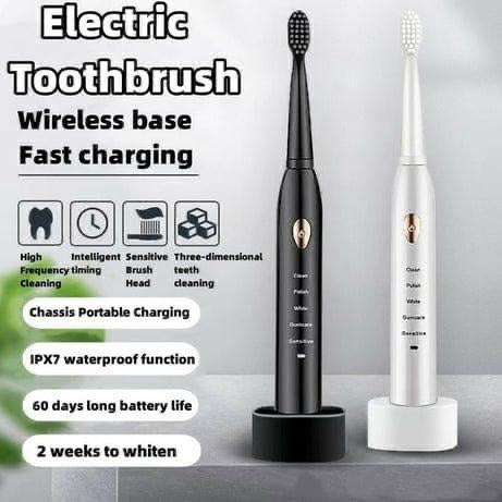 Smart Electric Toothbrush – For Adults & Kids | 5 Cleaning Modes, USB Rechargeable, Built-In Timer